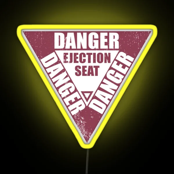 DANGER Ejection Seat Distressed RGB Neon Sign