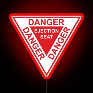 Danger Ejection Seat RGB Neon Sign