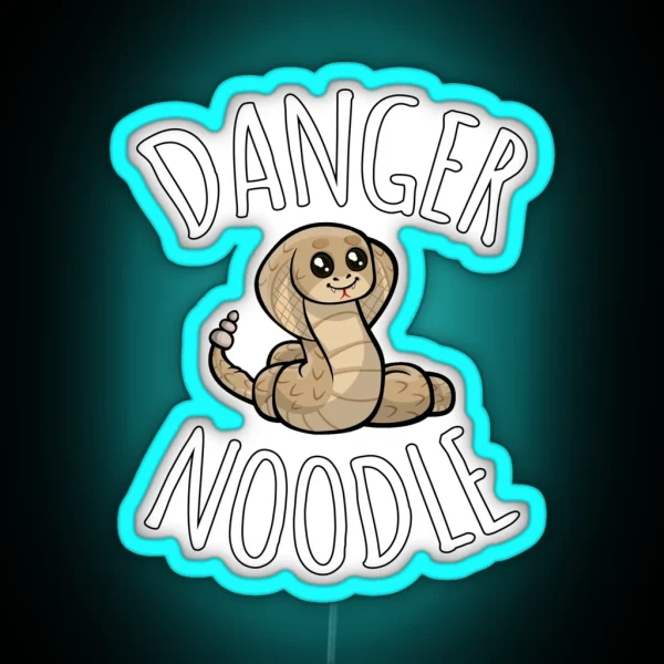 Danger Noodle Cute Snake RGB Neon Sign