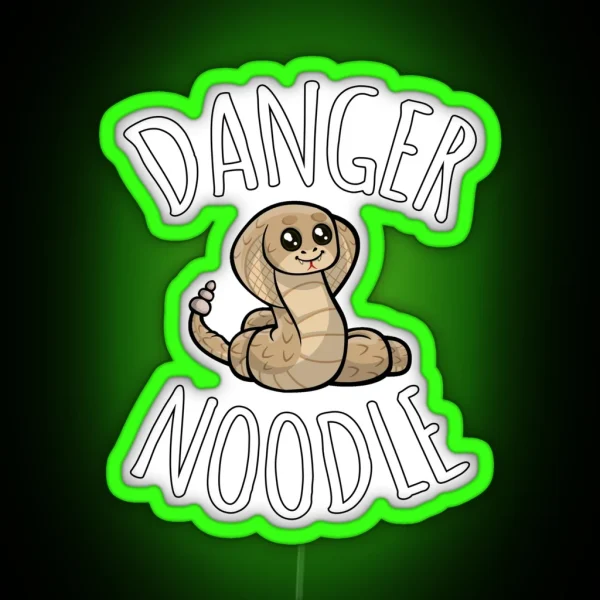 Danger Noodle Cute Snake RGB Neon Sign