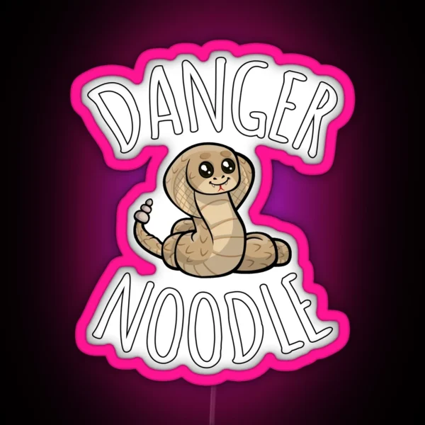 Danger Noodle Cute Snake RGB Neon Sign
