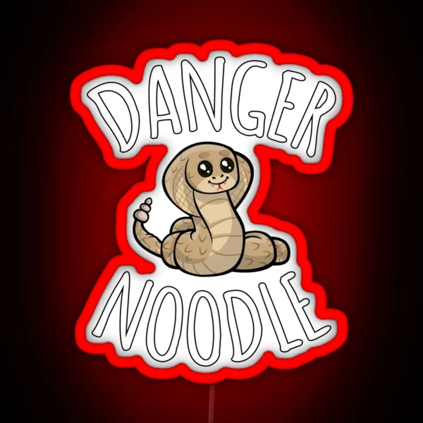 Danger Noodle Cute Snake RGB Neon Sign
