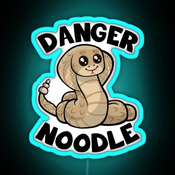 Danger Noodle Cute Snake RGB Neon Sign