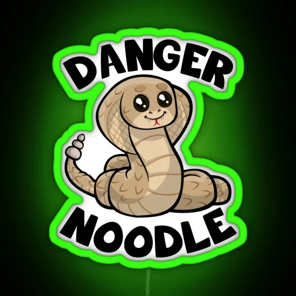 Danger Noodle Cute Snake RGB Neon Sign