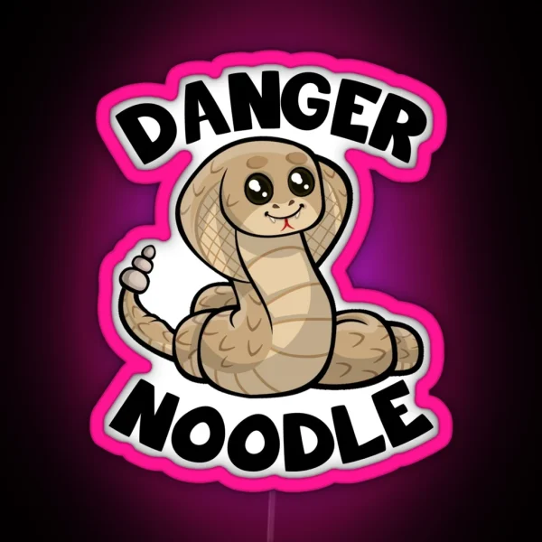 Danger Noodle Cute Snake RGB Neon Sign