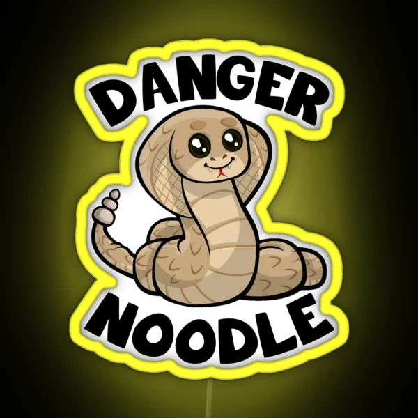 Danger Noodle Cute Snake RGB Neon Sign