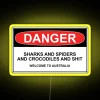 Danger Sharks And Spiders And Crocodiles And Shit Welcome To Australia RGB Neon Sign - Image 6