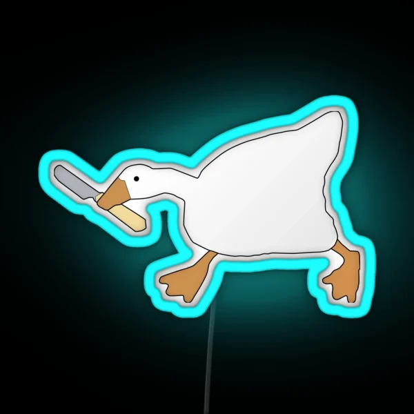 Dangerous Duck Meme RGB Neon Sign