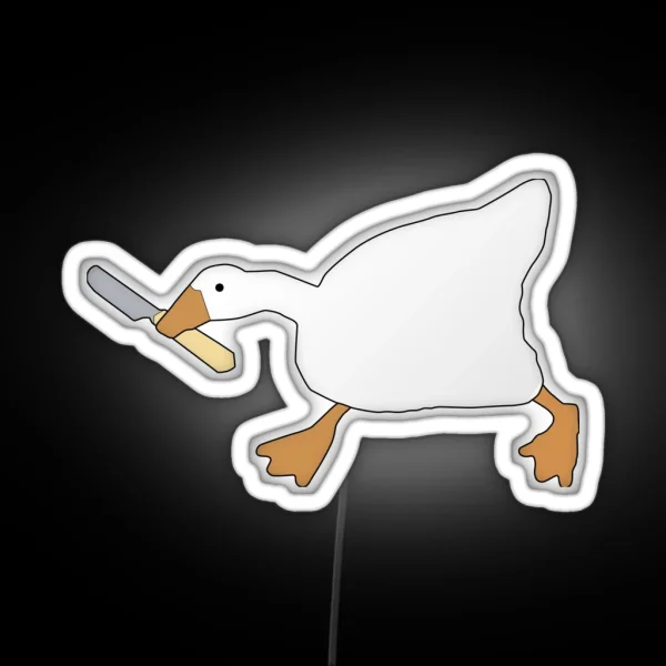 Dangerous Duck Meme RGB Neon Sign