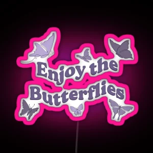 Daniel Riccardo Enjoy The Butterflies Print RGB Neon Sign