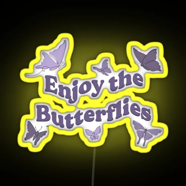 Daniel Riccardo Enjoy The Butterflies Print RGB Neon Sign