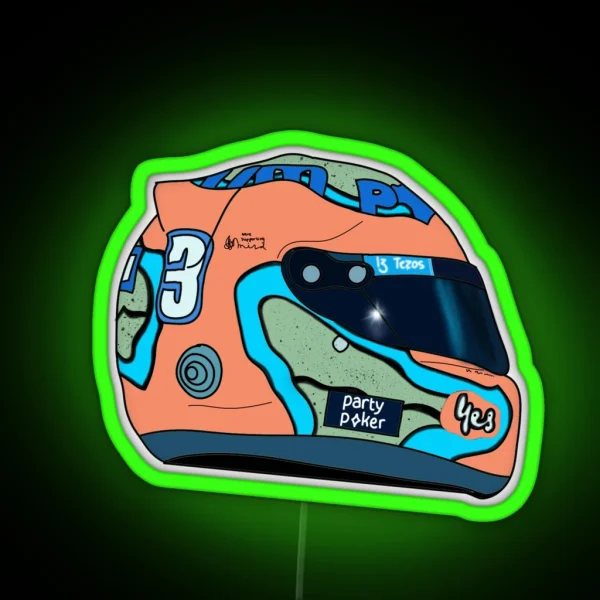 Daniel Ricciardo 2022 Helmet RGB Neon Sign