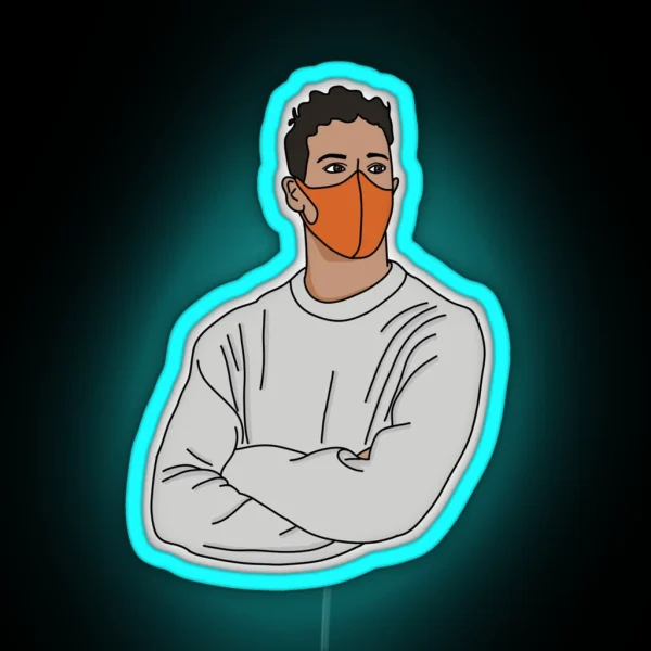 Daniel Ricciardo Arms Crossed RGB Neon Sign