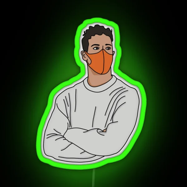 Daniel Ricciardo Arms Crossed RGB Neon Sign