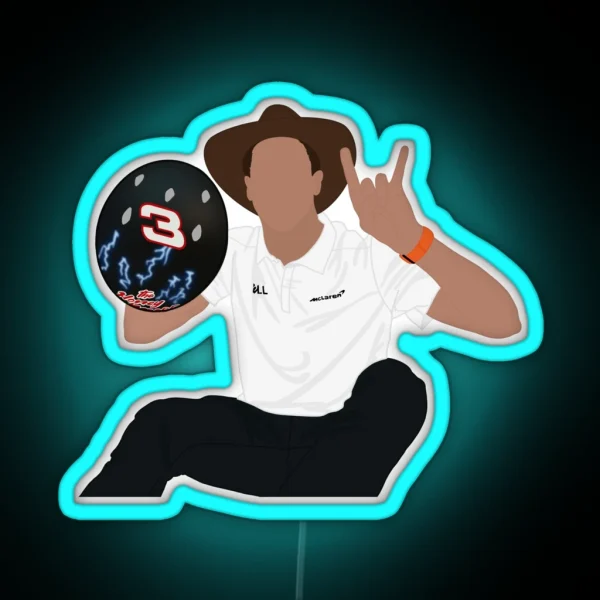 Daniel Ricciardo At The USA GP RGB Neon Sign