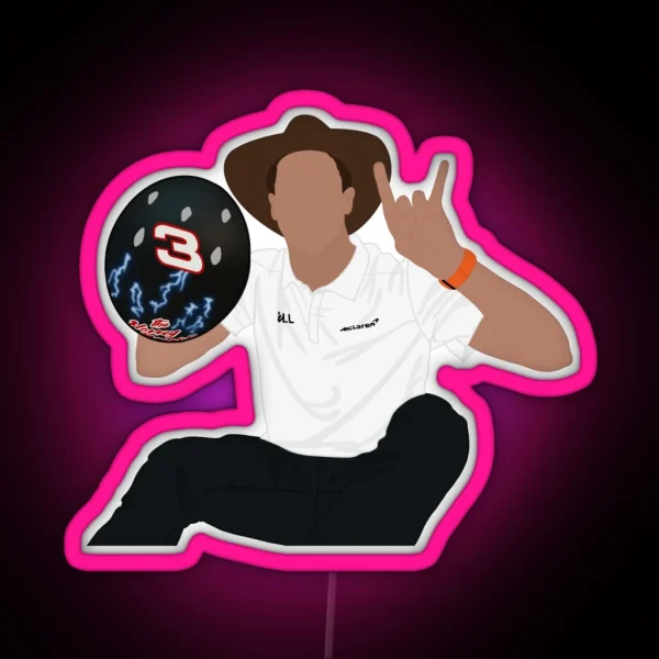 Daniel Ricciardo At The USA GP RGB Neon Sign