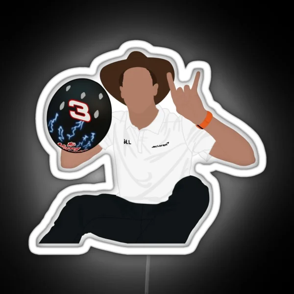 Daniel Ricciardo At The USA GP RGB Neon Sign