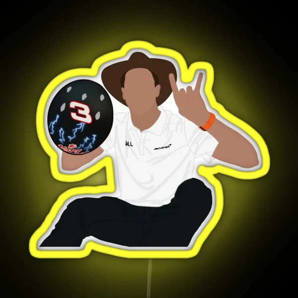 Daniel Ricciardo At The USA GP RGB Neon Sign