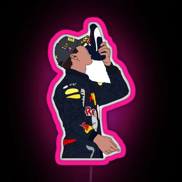 Daniel Ricciardo First Place Shoey RGB Neon Sign