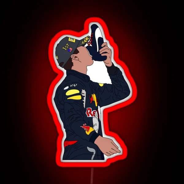 Daniel Ricciardo First Place Shoey RGB Neon Sign