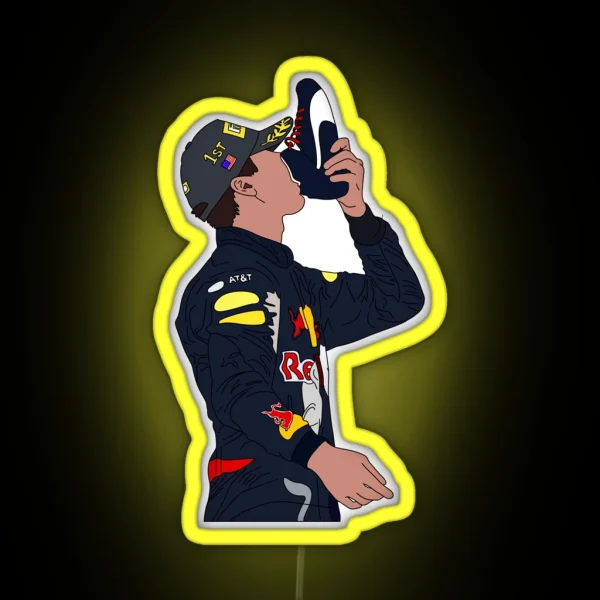 Daniel Ricciardo First Place Shoey RGB Neon Sign