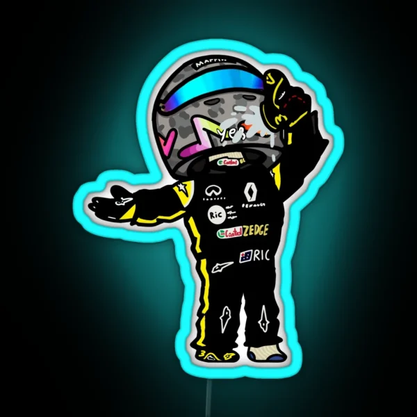 Daniel Ricciardo Mini RGB Neon Sign