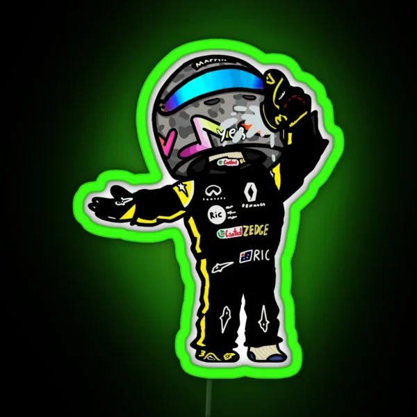 Daniel Ricciardo Mini RGB Neon Sign