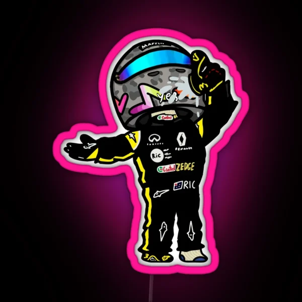 Daniel Ricciardo Mini RGB Neon Sign