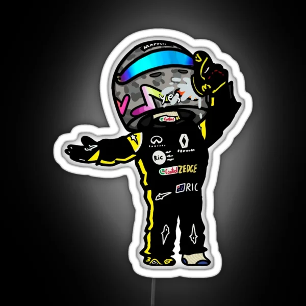 Daniel Ricciardo Mini RGB Neon Sign