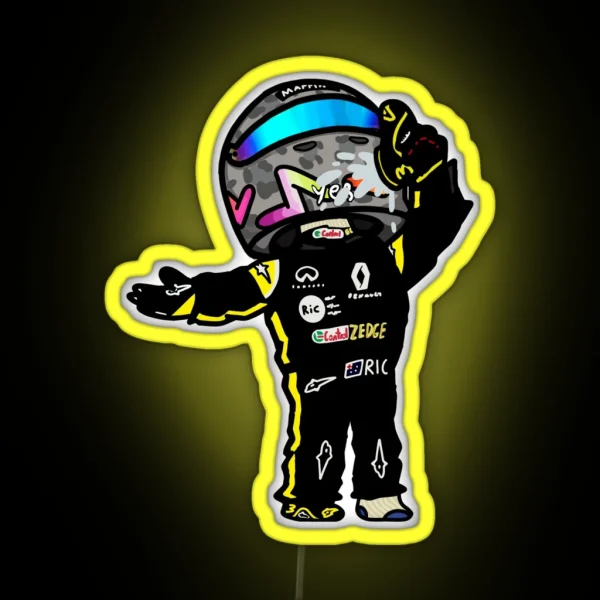 Daniel Ricciardo Mini RGB Neon Sign