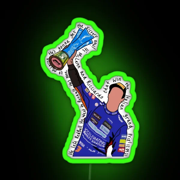Daniel Ricciardo Monza GP Win 2021 Mclaren RGB Neon Sign