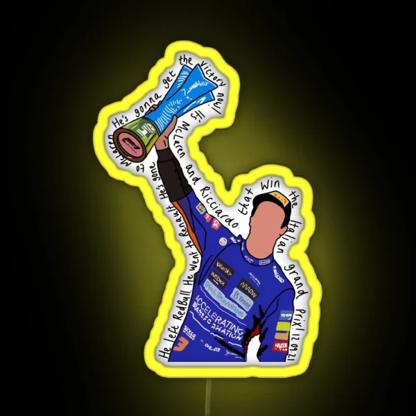 Daniel Ricciardo Monza GP Win 2021 Mclaren RGB Neon Sign