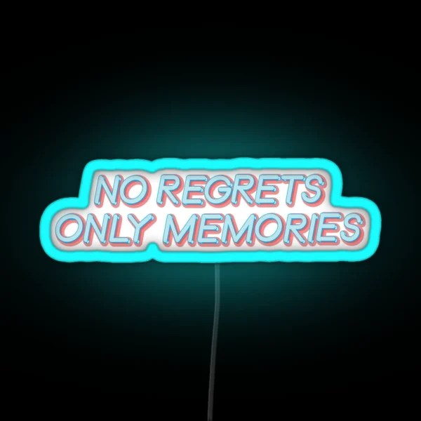 Daniel Ricciardo No Regrets Only Memories RGB Neon Sign
