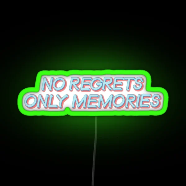 Daniel Ricciardo No Regrets Only Memories RGB Neon Sign