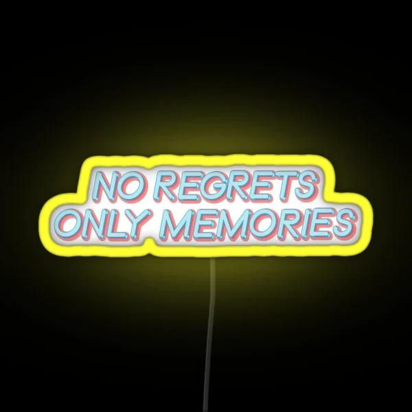 Daniel Ricciardo No Regrets Only Memories RGB Neon Sign