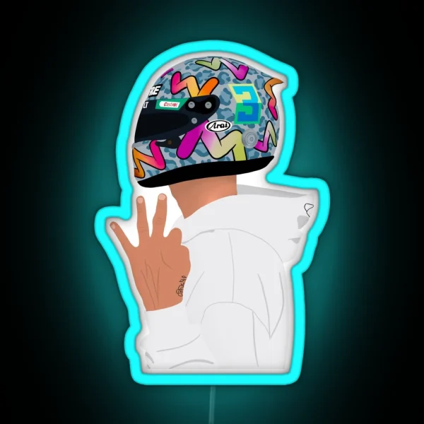 Daniel Ricciardo Number 3 RGB Neon Sign