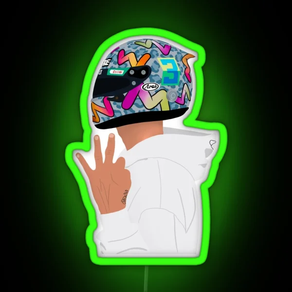 Daniel Ricciardo Number 3 RGB Neon Sign