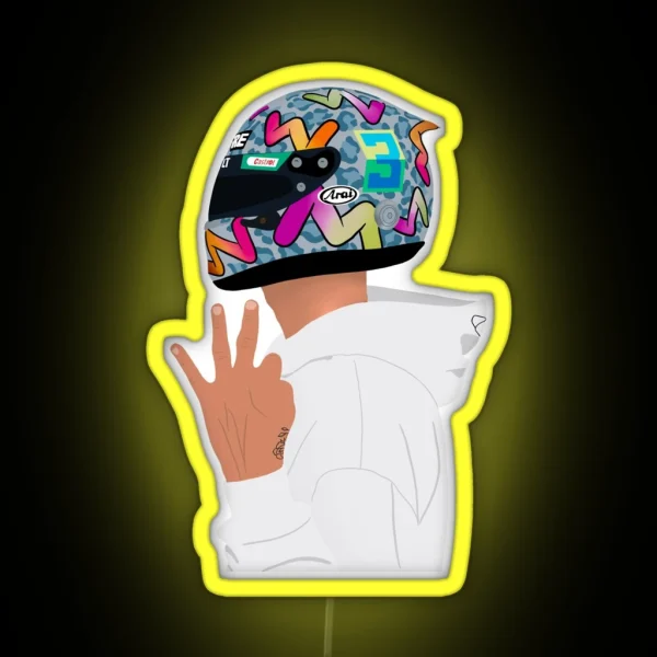 Daniel Ricciardo Number 3 RGB Neon Sign