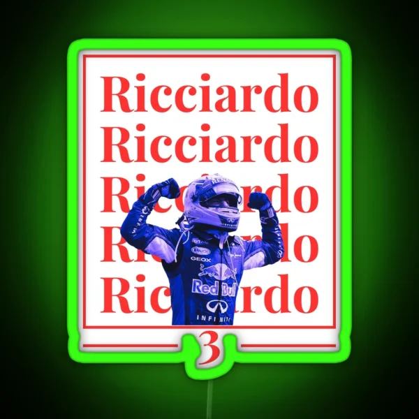 Daniel Ricciardo The Unstoppable F1 Legend Racing Danny Ric RGB Neon Sign