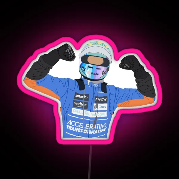 Daniel Ricciardo Win RGB Neon Sign