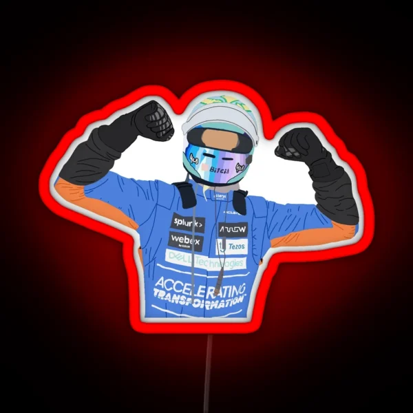 Daniel Ricciardo Win RGB Neon Sign