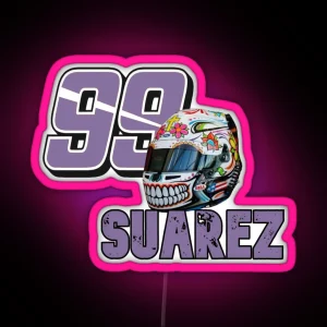 Daniel Suarez Candy Skull Helmet RGB Neon Sign