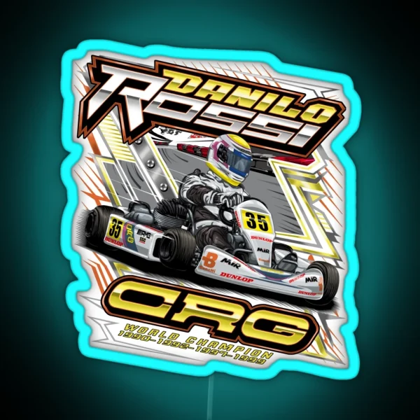 Danilo Rossi CRG Kart World Champion RGB Neon Sign