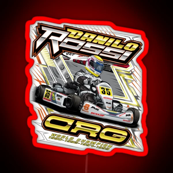 Danilo Rossi CRG Kart World Champion RGB Neon Sign