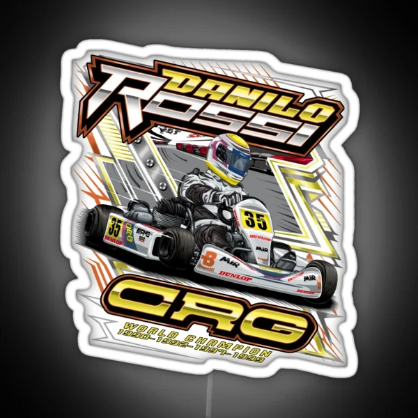 Danilo Rossi CRG Kart World Champion RGB Neon Sign