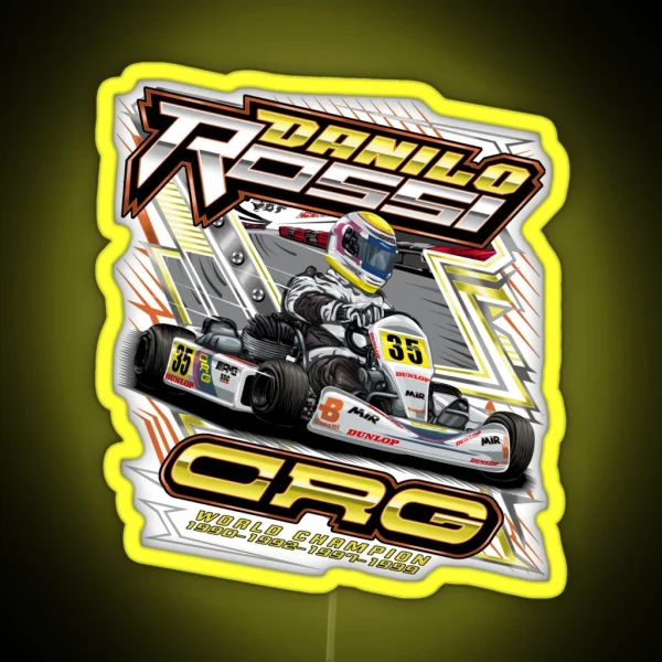Danilo Rossi CRG Kart World Champion RGB Neon Sign