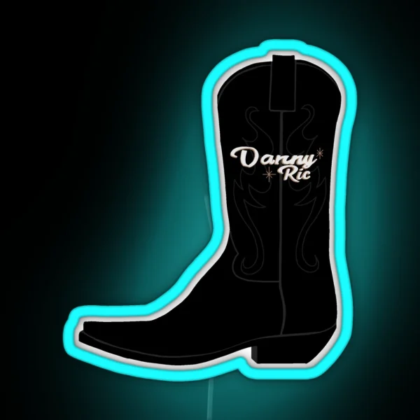 Danny Ric Cowboy Boots Austin Texas 2023 RGB Neon Sign