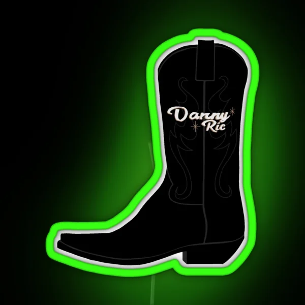 Danny Ric Cowboy Boots Austin Texas 2023 RGB Neon Sign