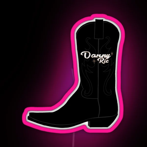 Danny Ric Cowboy Boots Austin Texas 2023 RGB Neon Sign