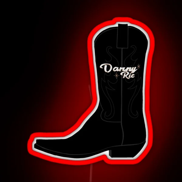 Danny Ric Cowboy Boots Austin Texas 2023 RGB Neon Sign